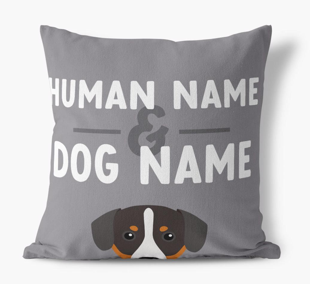 Human And Pet Name: Personalized {breedFullName} Canvas Pillow