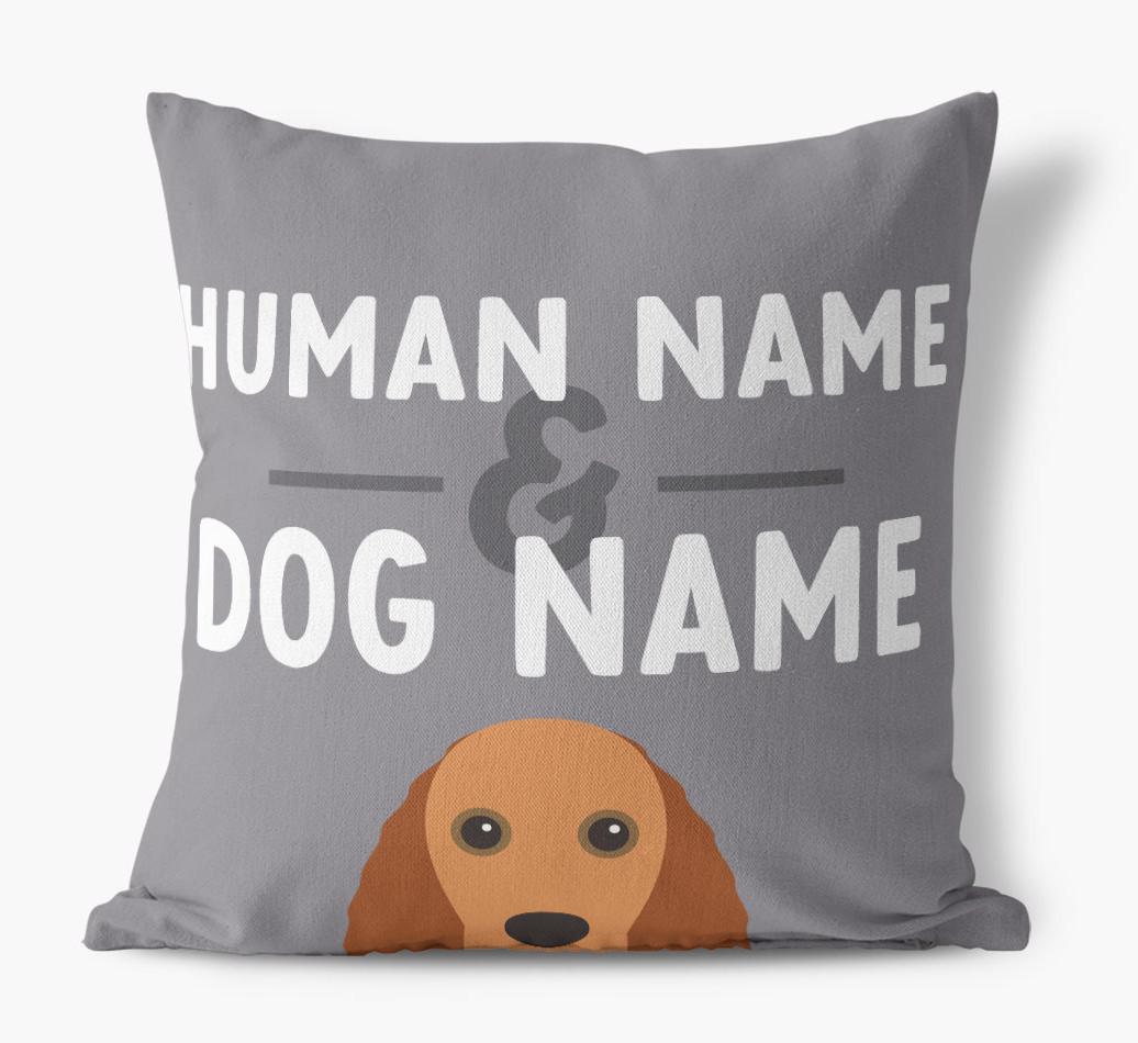 Human And Pet Name: Personalized {breedFullName} Canvas Pillow