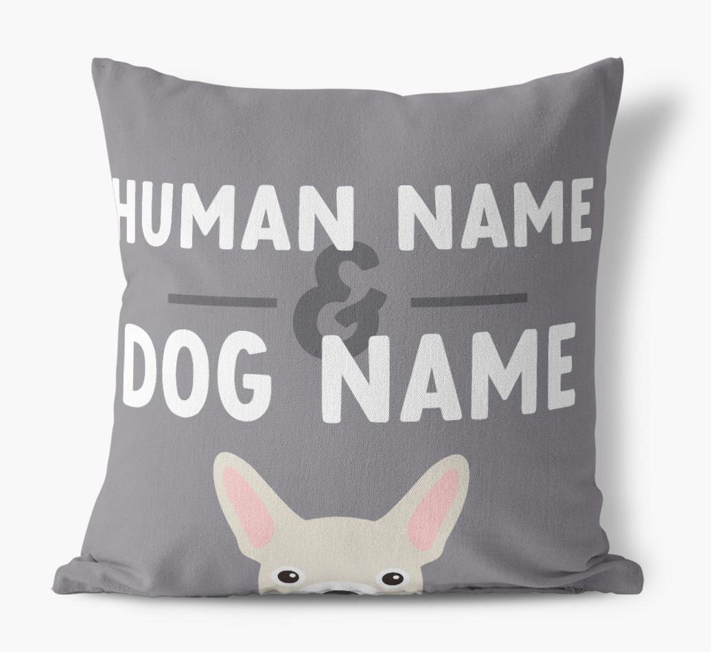 Human And Pet Name: Personalised {breedFullName} Canvas Cushion