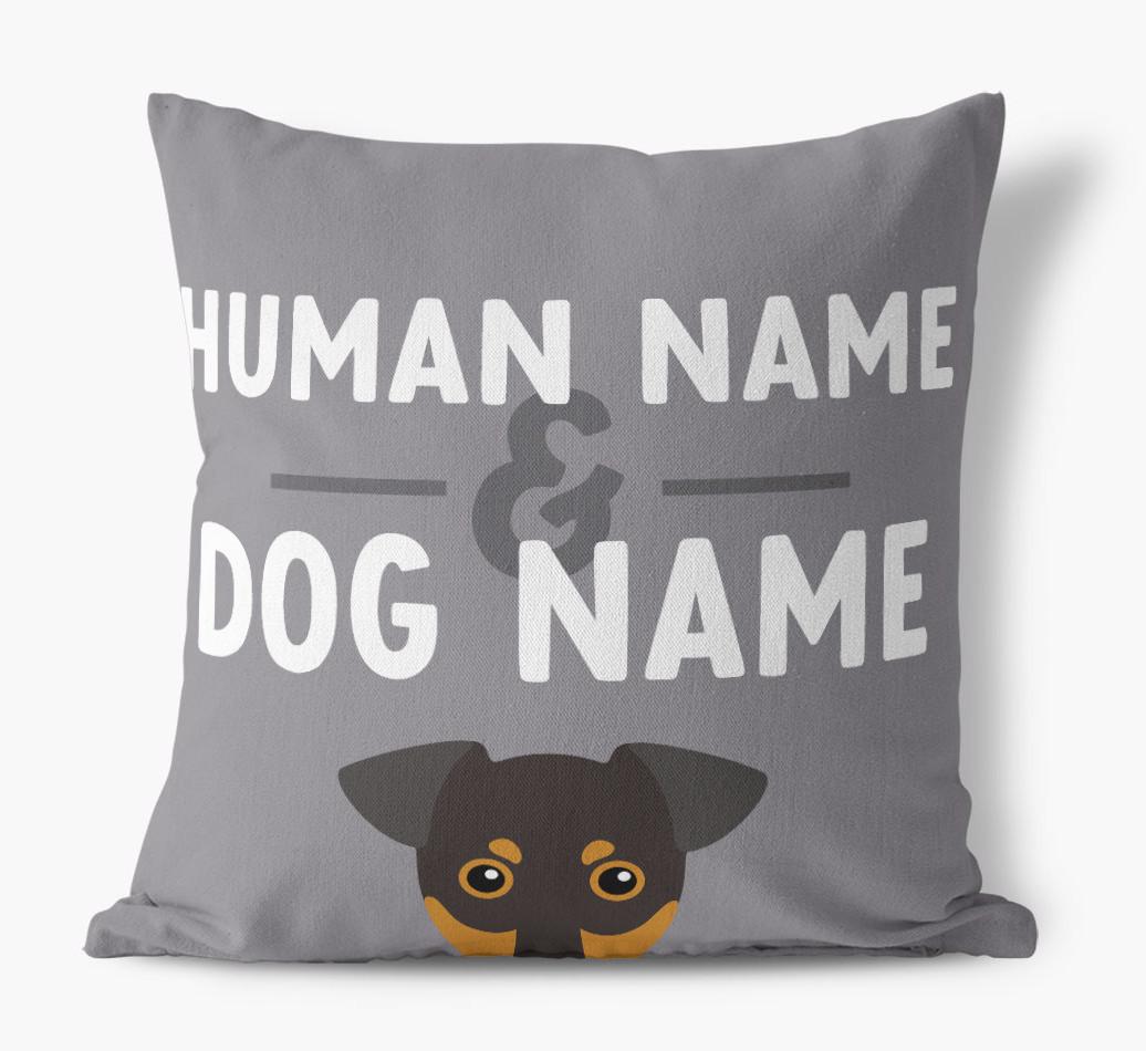 Human And Pet Name: Personalized {breedFullName} Canvas Pillow