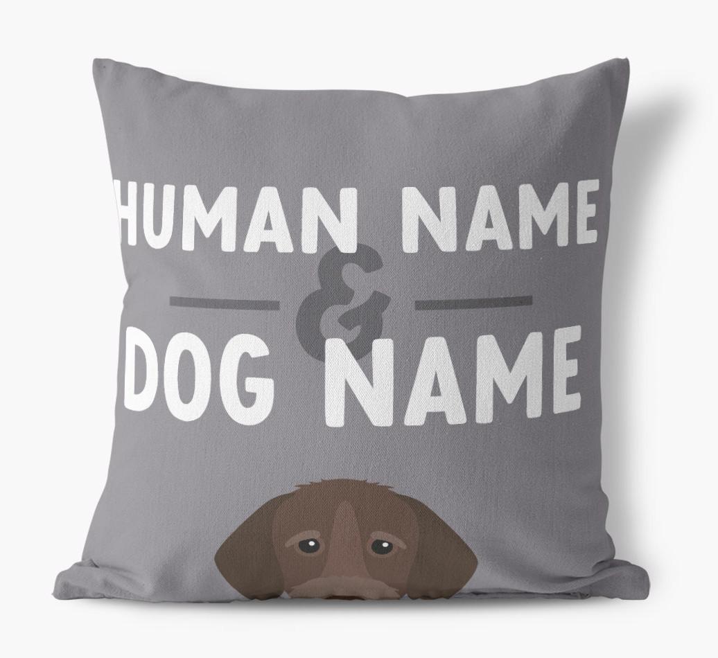 Human And Pet Name: Personalized {breedFullName} Canvas Pillow