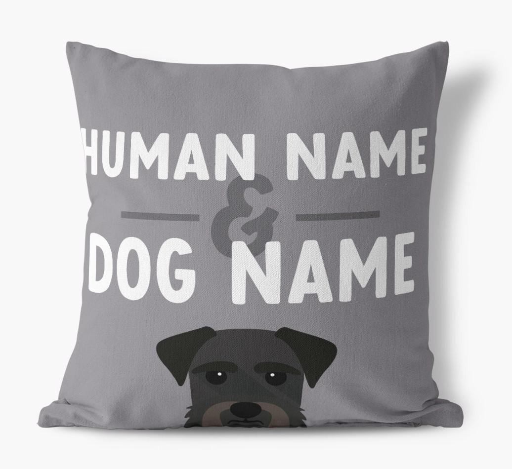 Human And Pet Name: Personalized {breedFullName} Canvas Pillow
