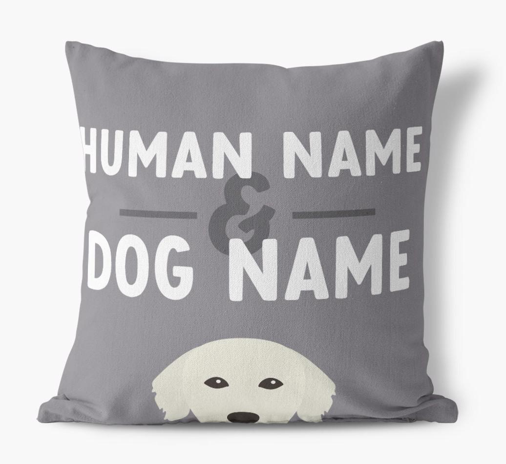 Human And Pet Name: Personalized {breedFullName} Canvas Pillow