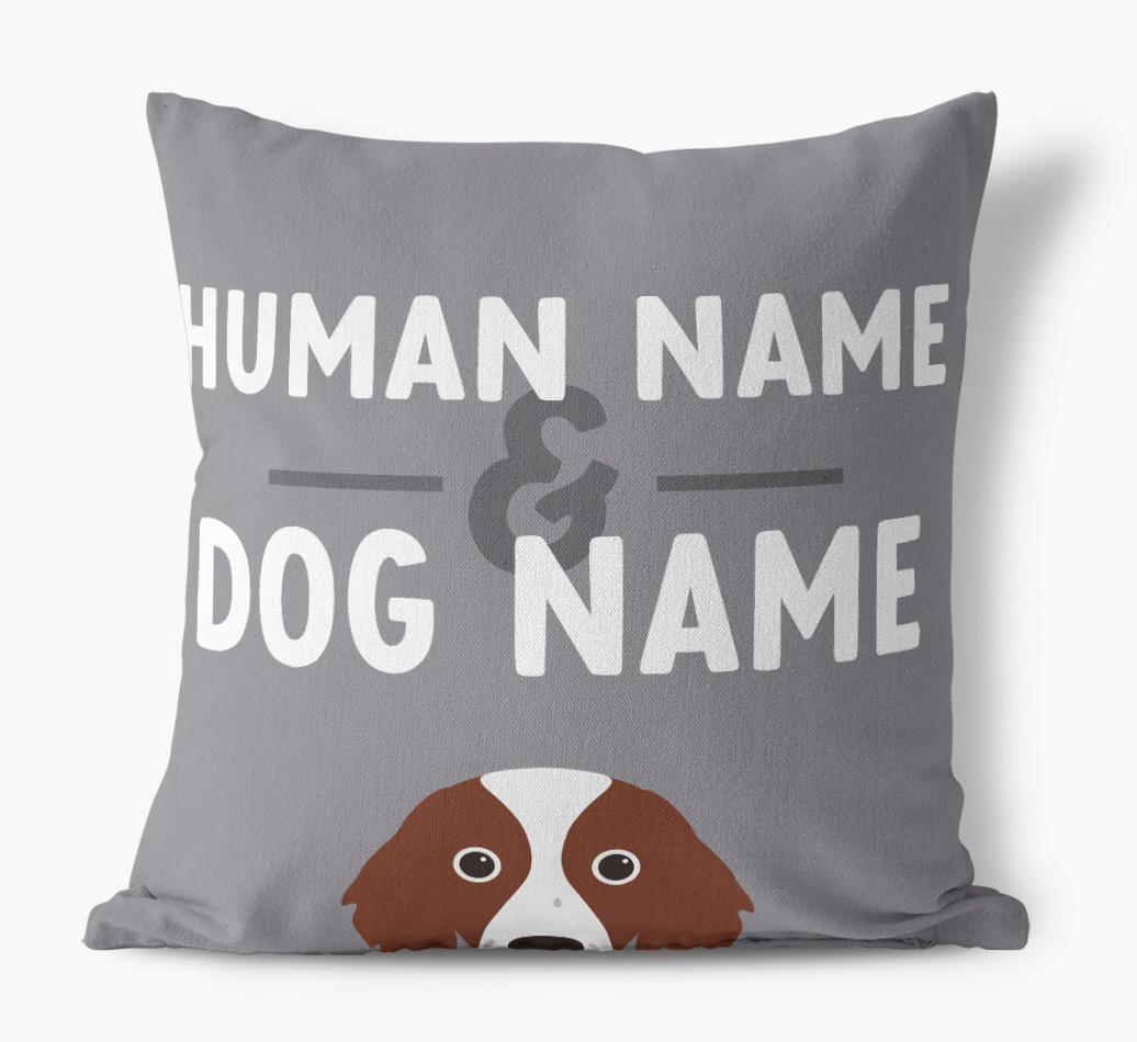 Human And Pet Name: Personalized {breedFullName} Canvas Pillow
