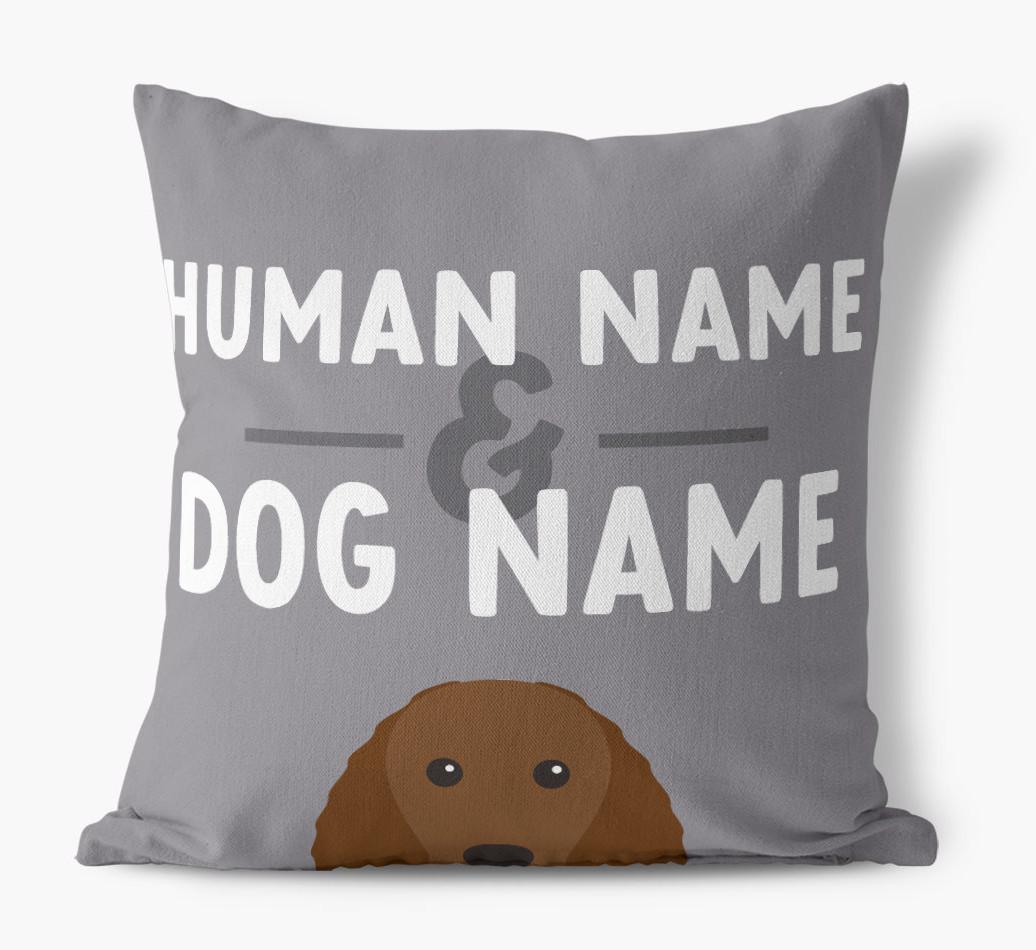 Human And Pet Name: Personalized {breedFullName} Canvas Pillow