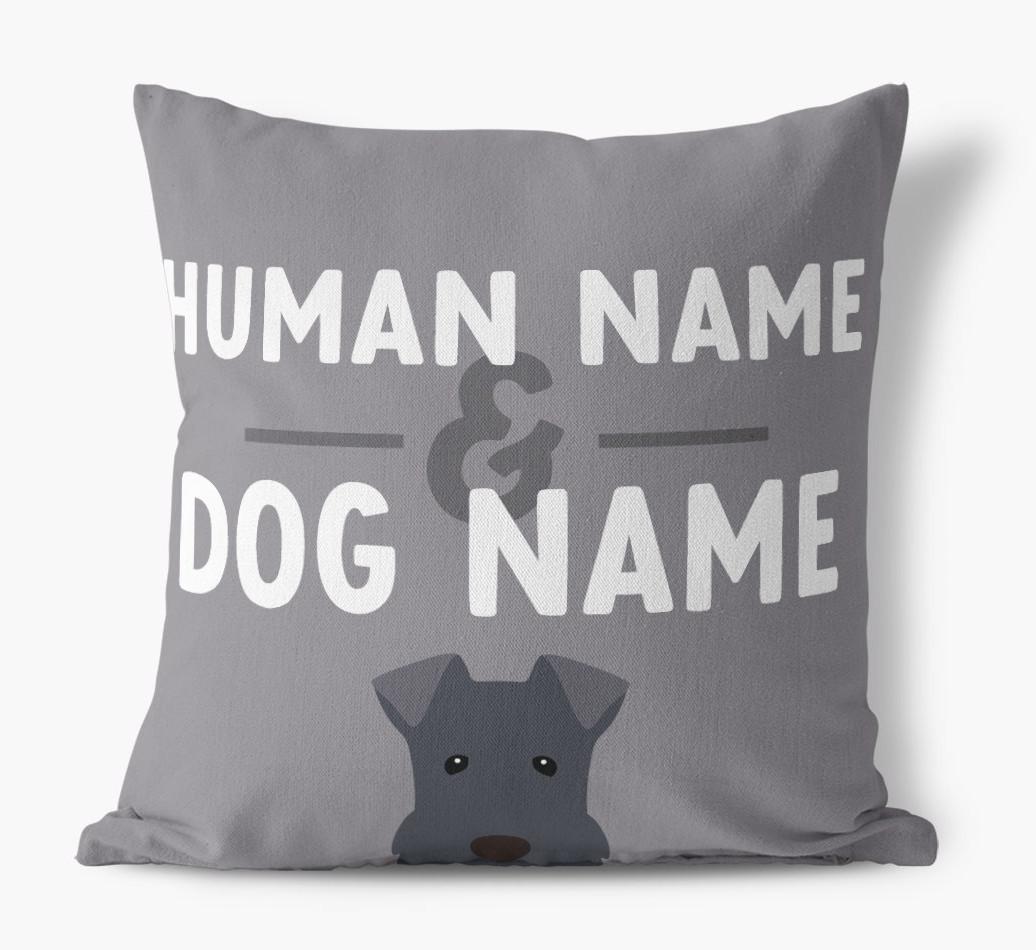 Human And Pet Name: Personalized {breedFullName} Canvas Pillow