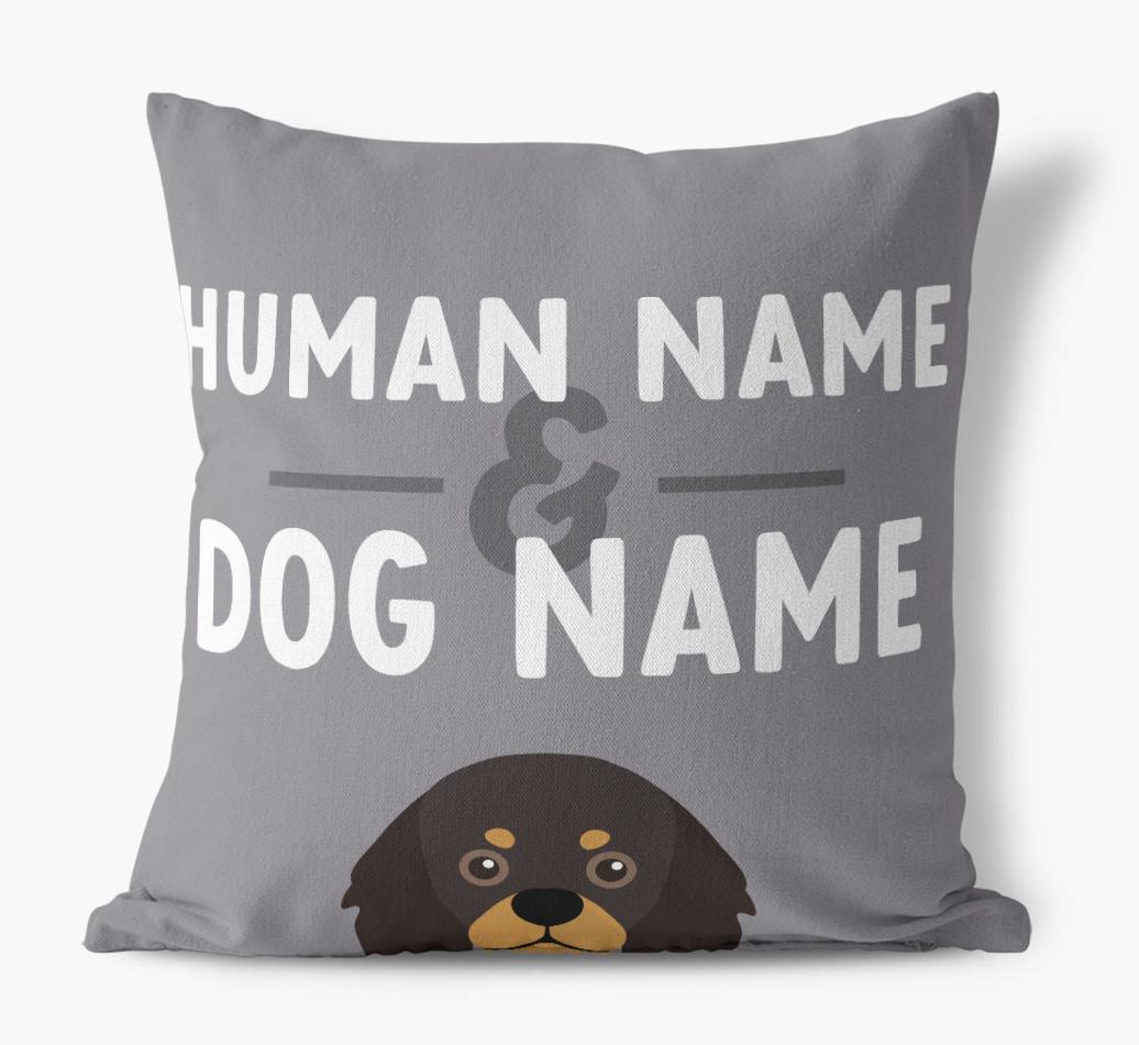 Human And Pet Name: Personalized {breedFullName} Canvas Pillow