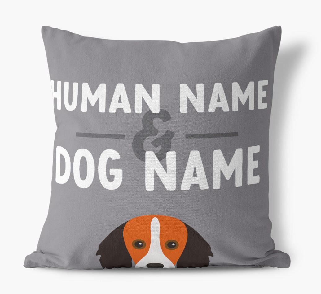 Human And Pet Name: Personalized {breedFullName} Canvas Pillow
