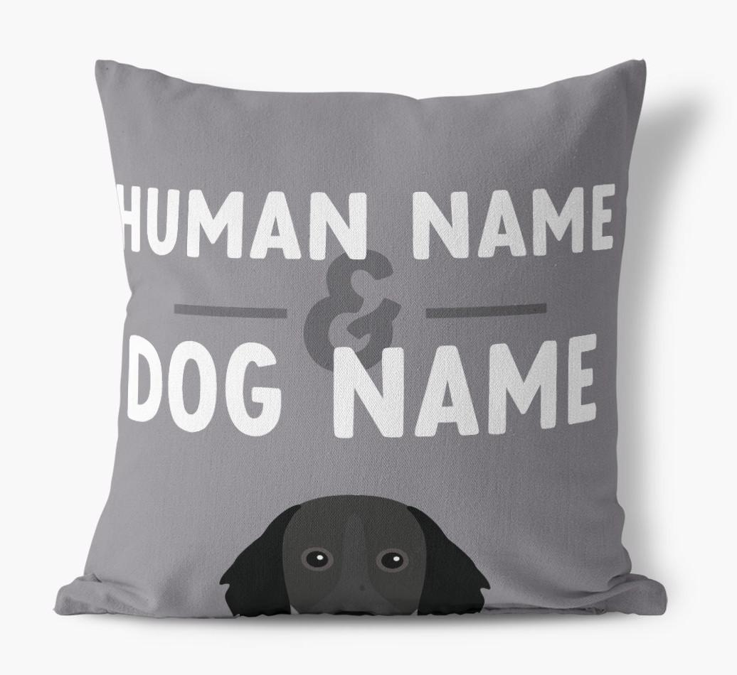 Human And Pet Name: Personalized {breedFullName} Canvas Pillow