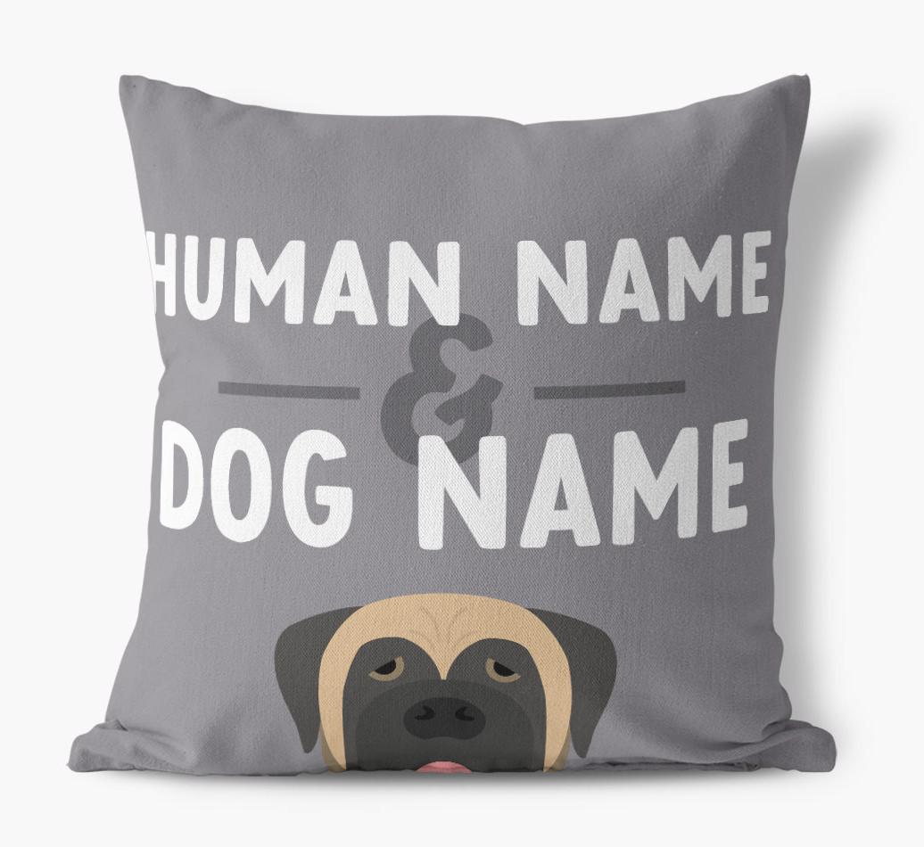 Human And Pet Name: Personalized {breedFullName} Canvas Pillow