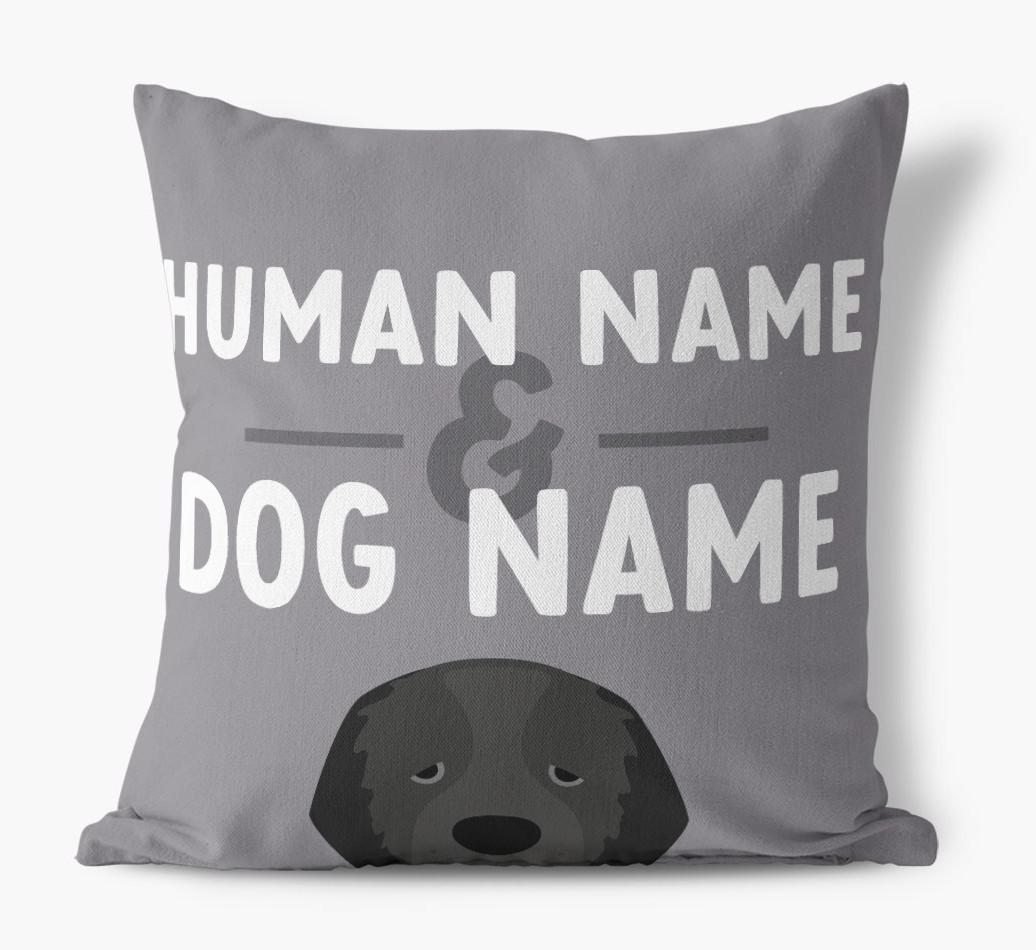Human And Pet Name: Personalized {breedFullName} Canvas Pillow