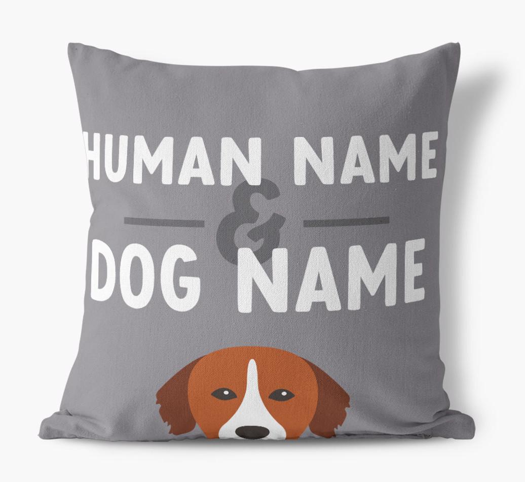 Human And Pet Name: Personalized {breedFullName} Canvas Pillow