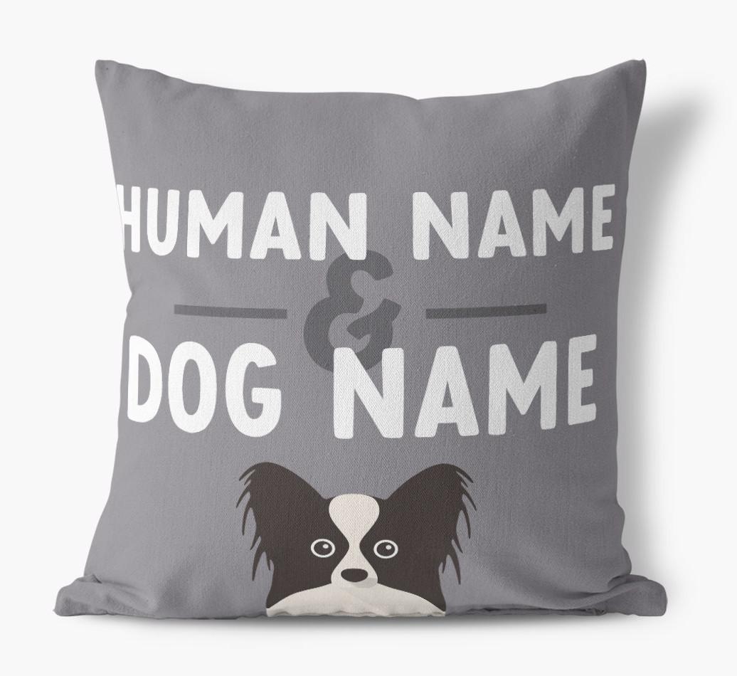 Human And Pet Name: Personalized {breedFullName} Canvas Pillow