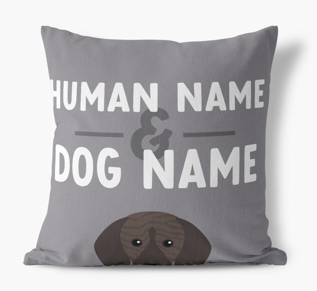 Human And Pet Name: Personalized {breedFullName} Canvas Pillow