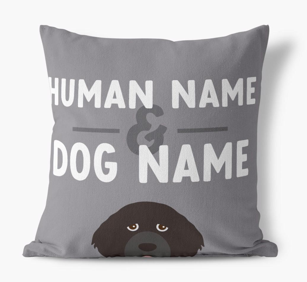 Human And Pet Name: Personalized {breedFullName} Canvas Pillow