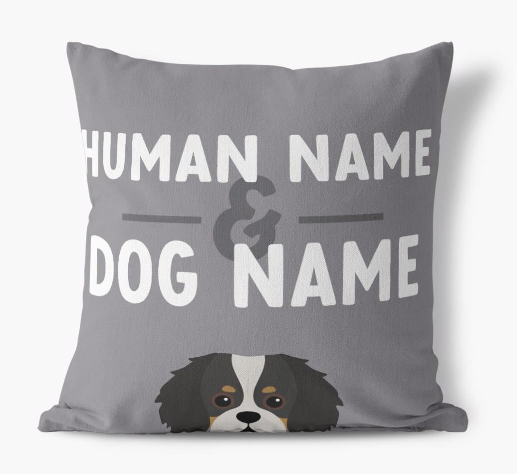 Human And Pet Name: Personalized {breedFullName} Canvas Pillow