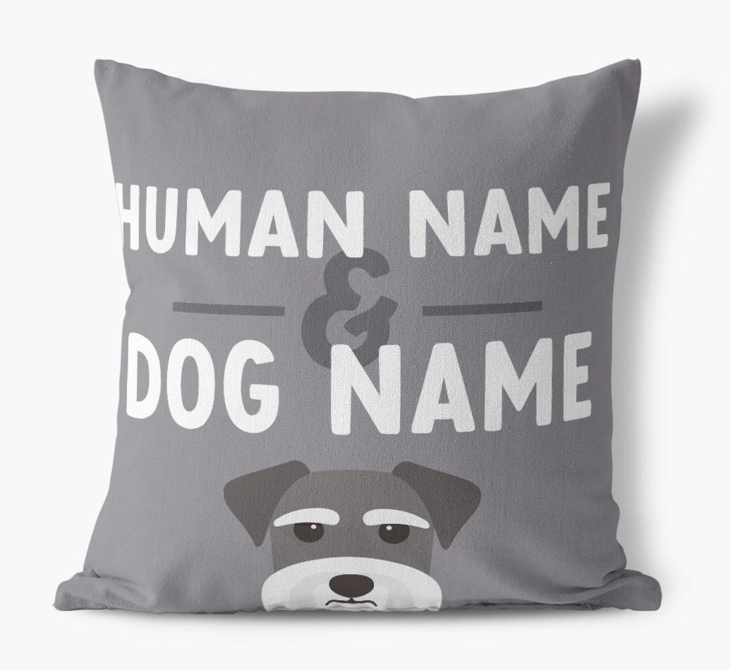 Human And Pet Name: Personalized {breedFullName} Canvas Pillow