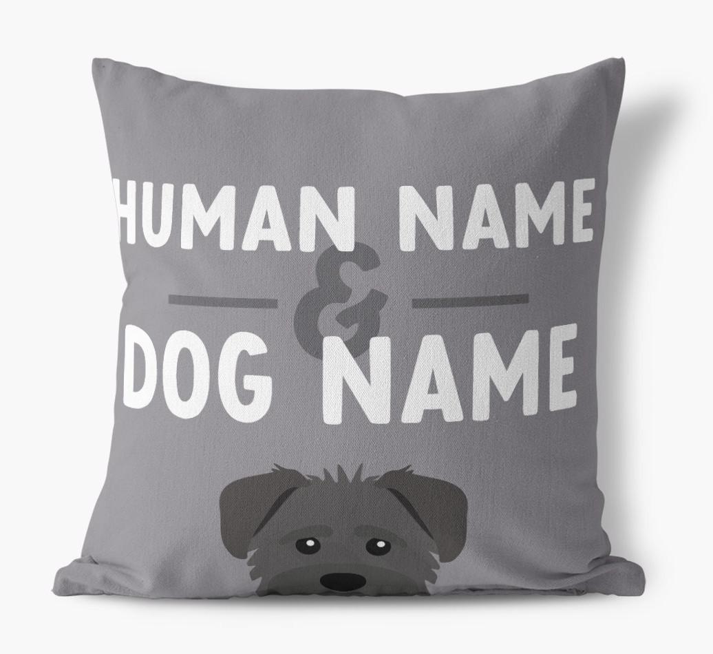 Human And Pet Name: Personalized {breedFullName} Canvas Pillow