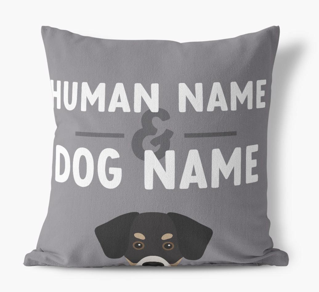 Human And Pet Name: Personalized {breedFullName} Canvas Pillow