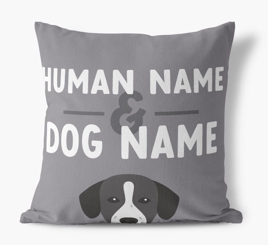 Human And Pet Name: Personalized {breedFullName} Canvas Pillow