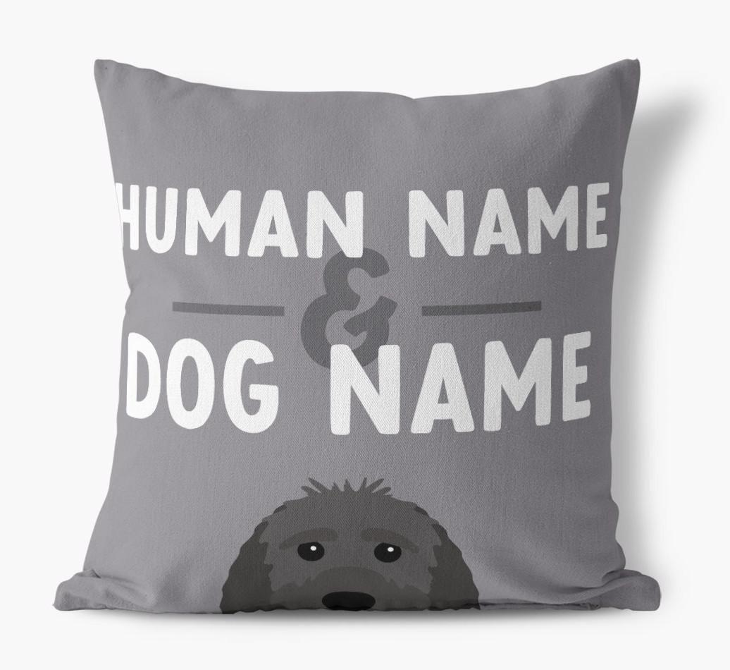 Human And Pet Name: Personalized {breedFullName} Canvas Pillow