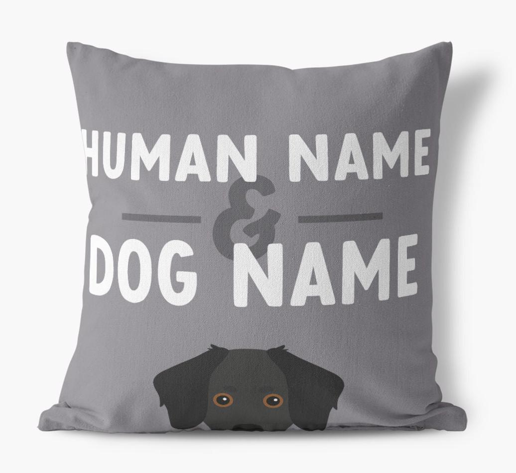 Human And Pet Name: Personalized {breedFullName} Canvas Pillow