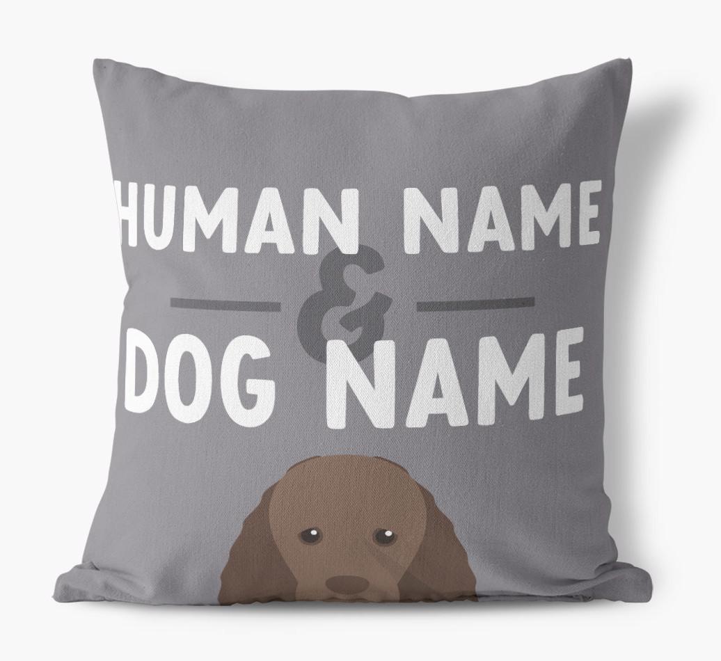 Human And Pet Name: Personalized {breedFullName} Canvas Pillow