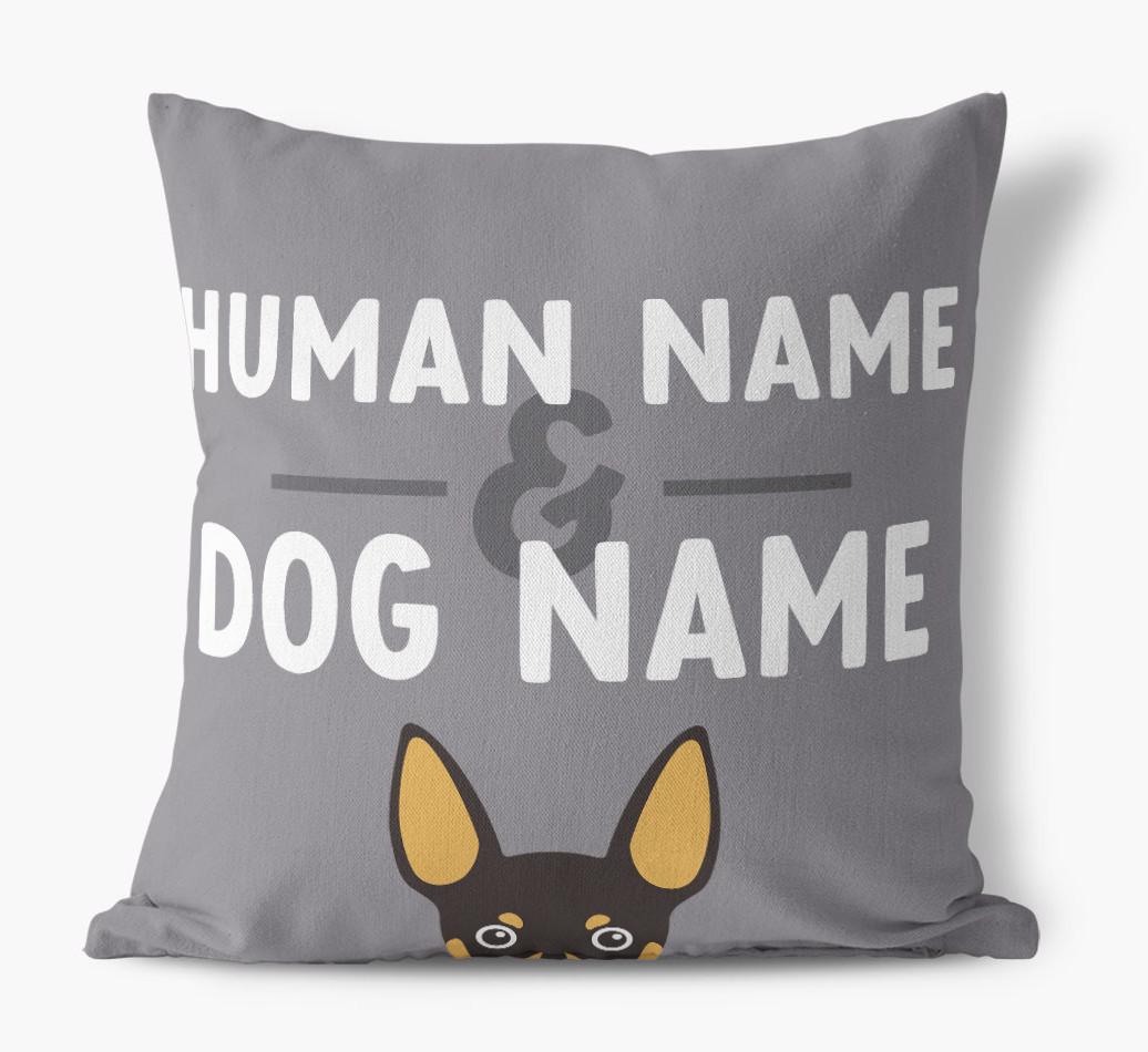 Human And Pet Name: Personalized {breedFullName} Canvas Pillow
