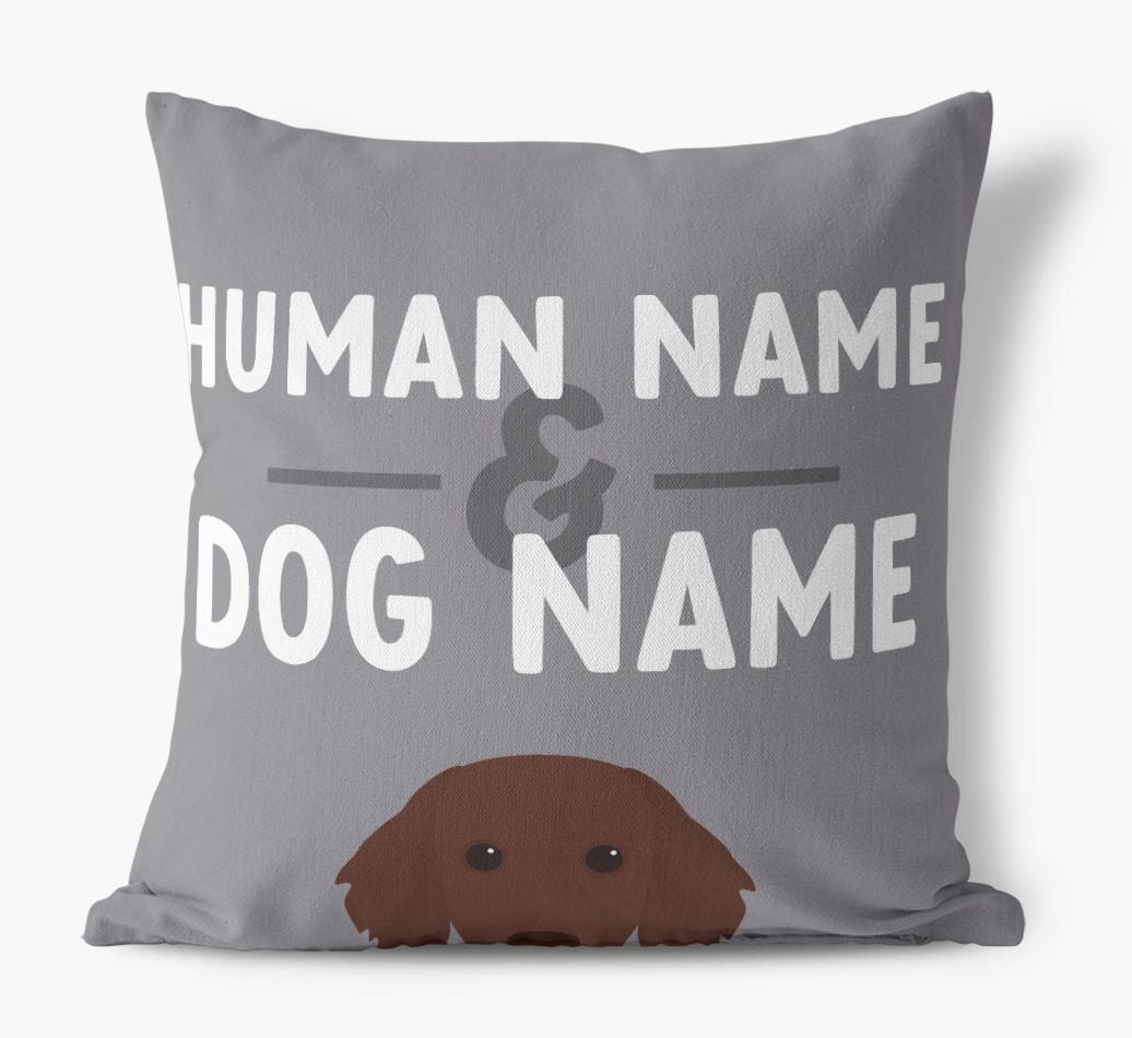 Human And Pet Name: Personalized {breedFullName} Canvas Pillow