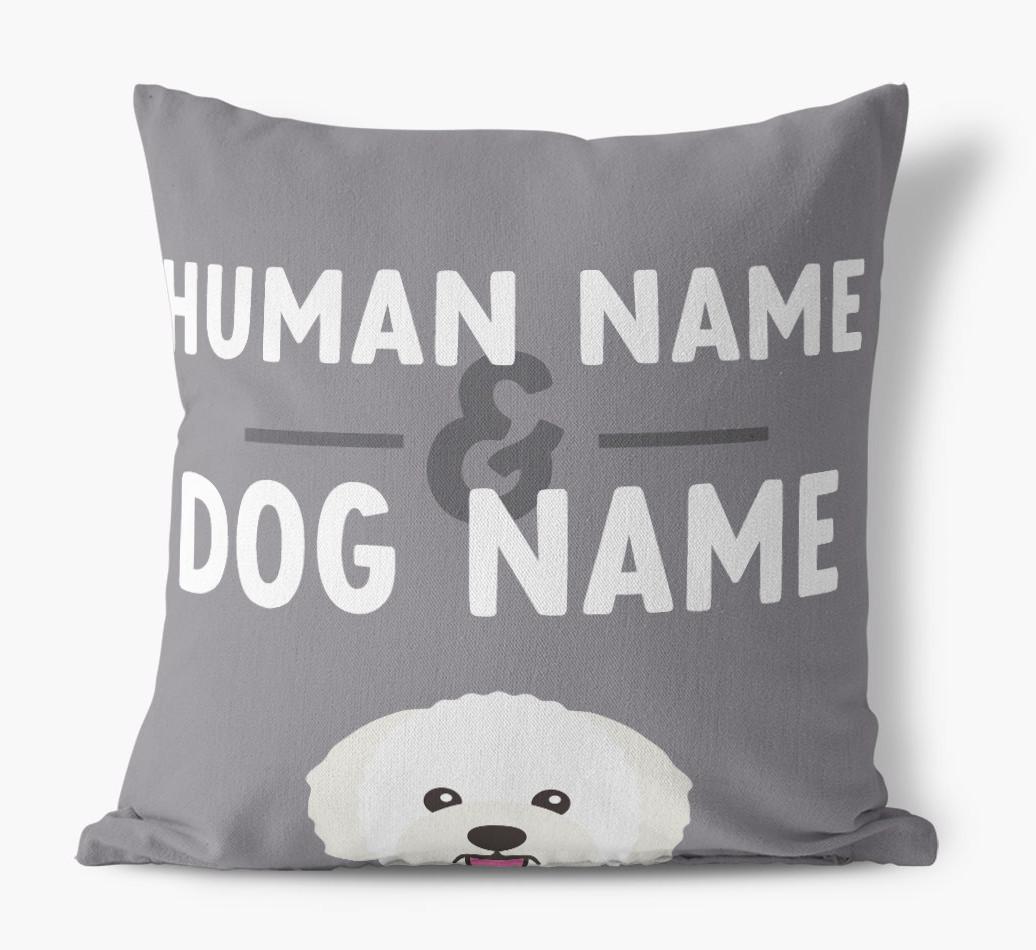 Human And Pet Name: Personalized {breedFullName} Canvas Pillow