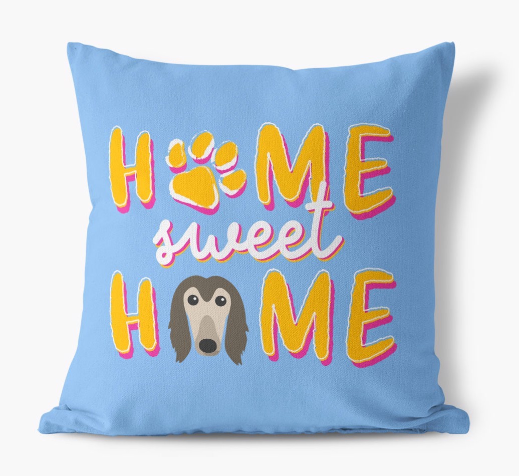 Home Sweet Home: Personalised {breedFullName} Canvas Cushion