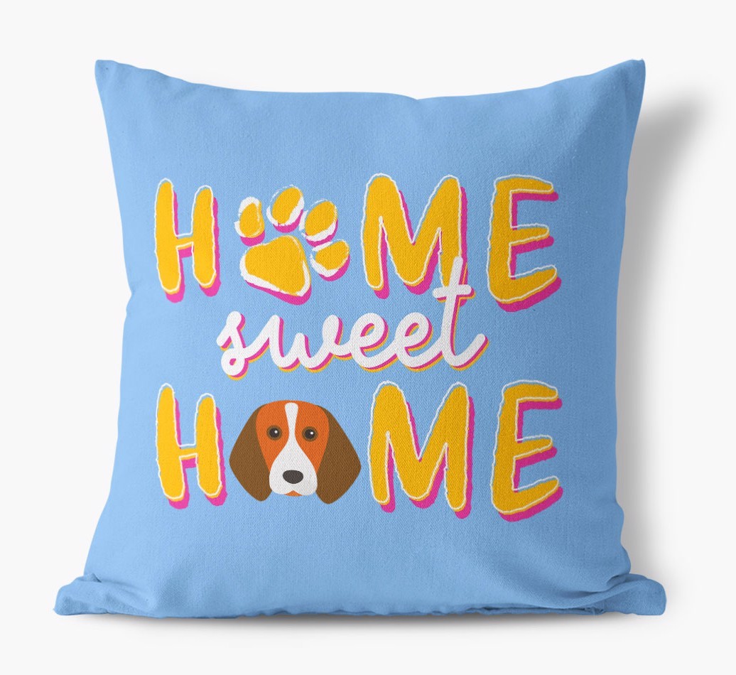 Home Sweet Home: Personalised {breedFullName} Canvas Cushion