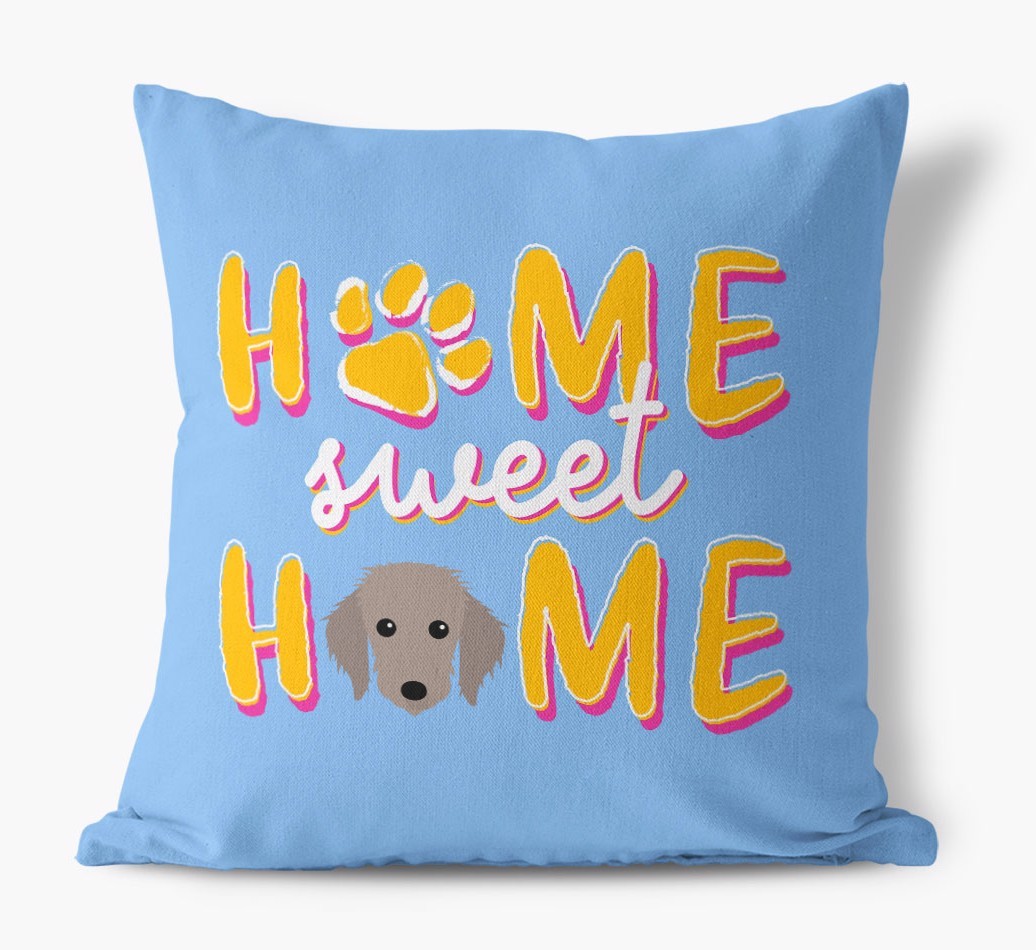 Home Sweet Home: Personalised {breedFullName} Canvas Cushion