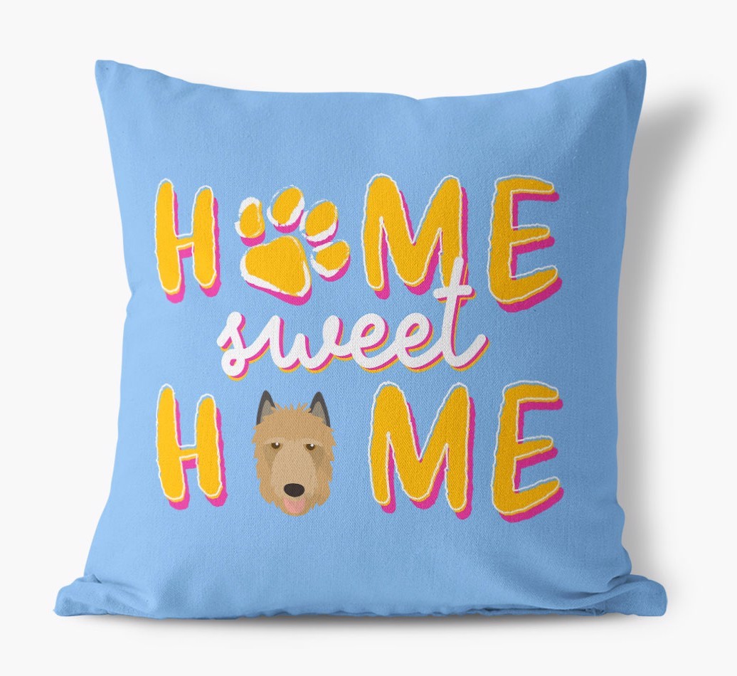 Home Sweet Home: Personalised {breedFullName} Canvas Cushion