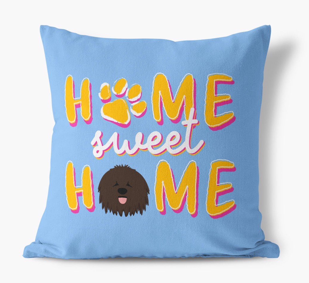 Home Sweet Home: Personalised {breedFullName} Canvas Cushion