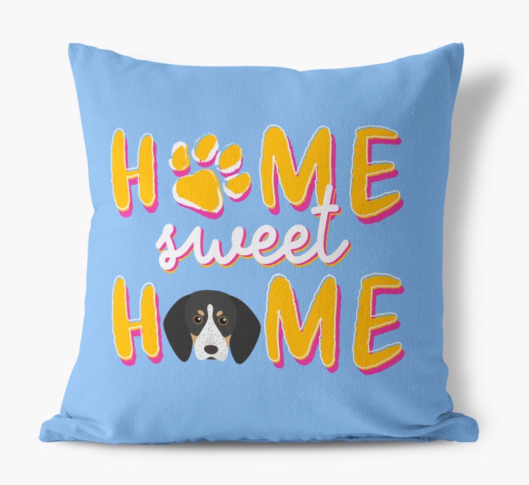 Home Sweet Home: Personalised {breedFullName} Canvas Cushion