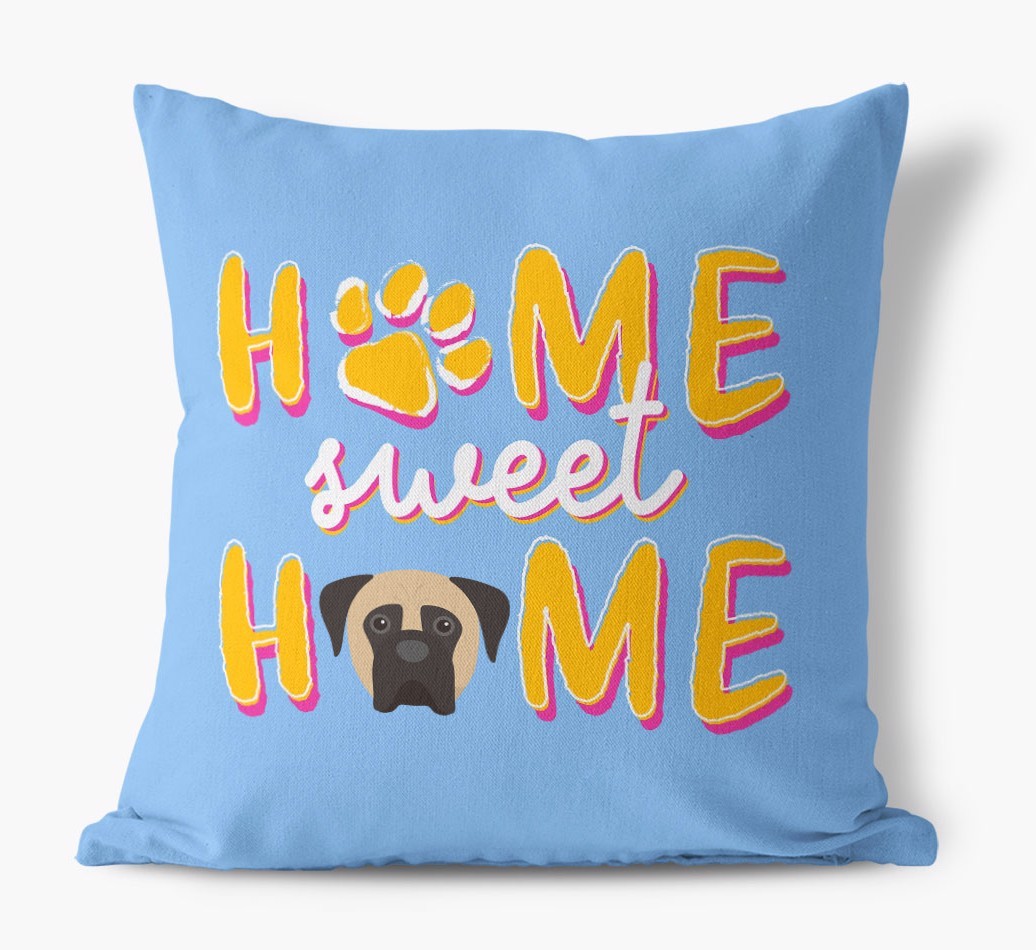 Home Sweet Home: Personalised {breedFullName} Canvas Cushion