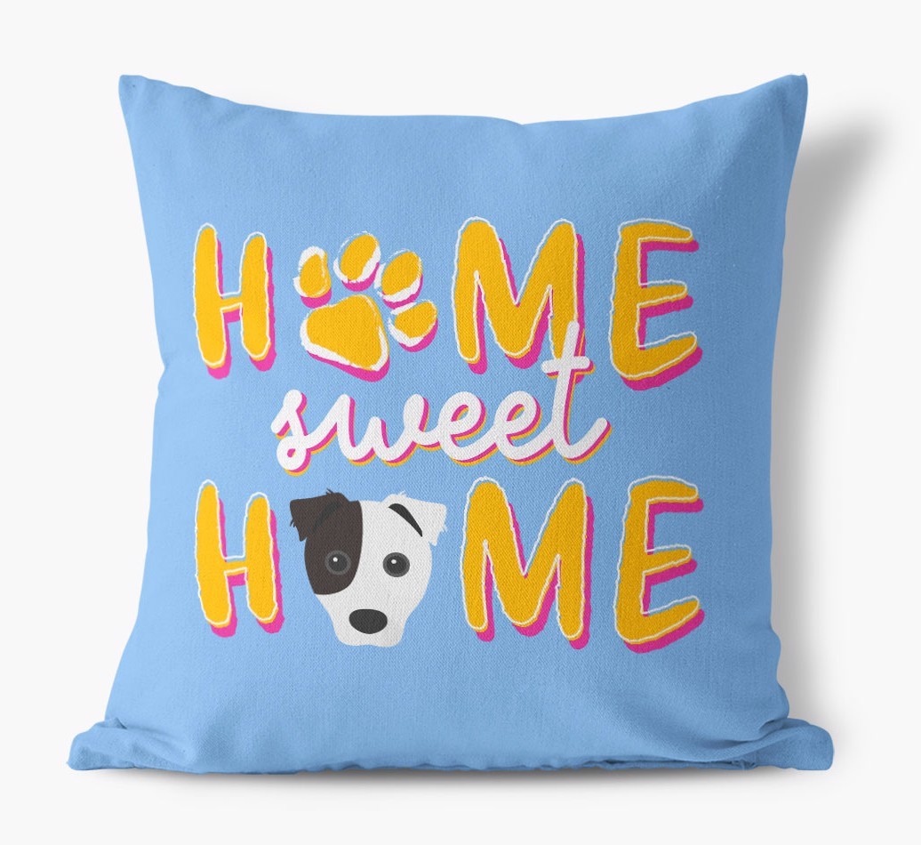 Home Sweet Home: Personalised {breedFullName} Canvas Cushion