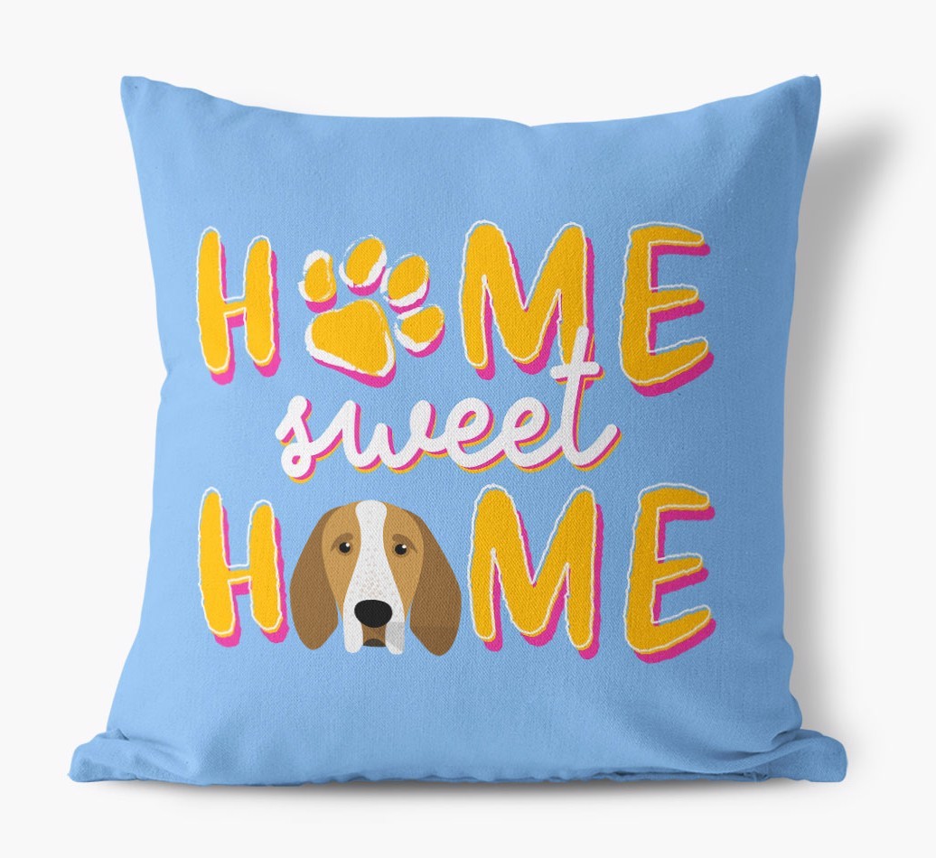 Home Sweet Home: Personalised {breedFullName} Canvas Cushion