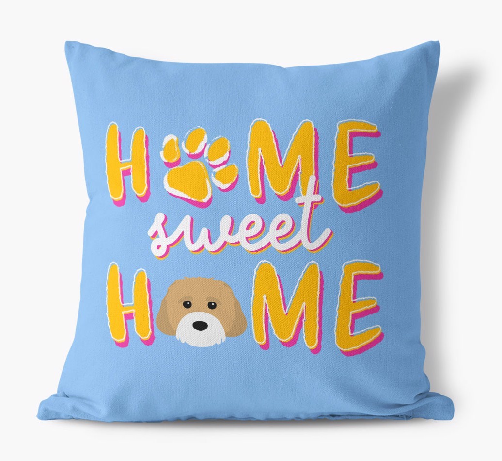 Home Sweet Home: Personalized {breedFullName} Canvas Pillow