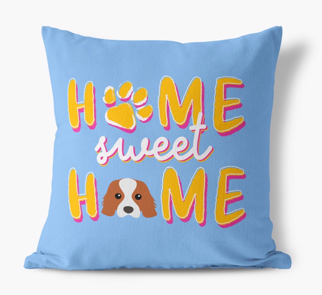 Home Sweet Home: Personalised {breedFullName} Canvas Cushion