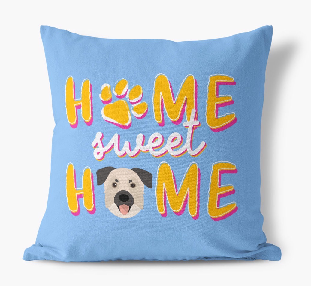Home Sweet Home: Personalised {breedFullName} Canvas Cushion
