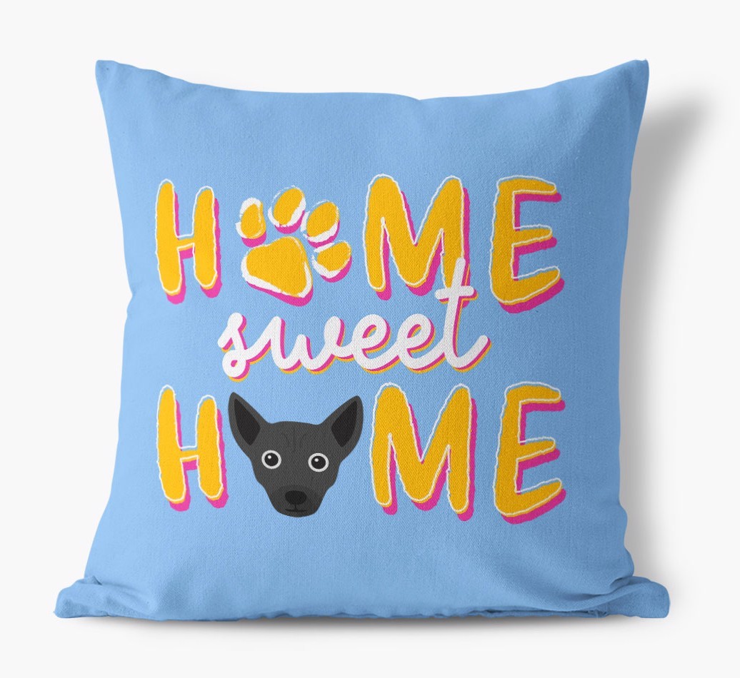 Home Sweet Home: Personalised {breedFullName} Canvas Cushion