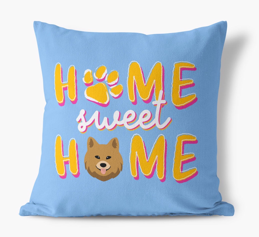 Home Sweet Home: Personalised {breedFullName} Canvas Cushion