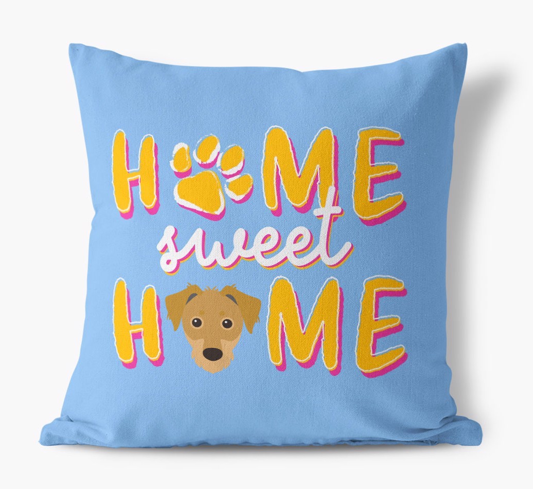 Home Sweet Home: Personalised {breedFullName} Canvas Cushion