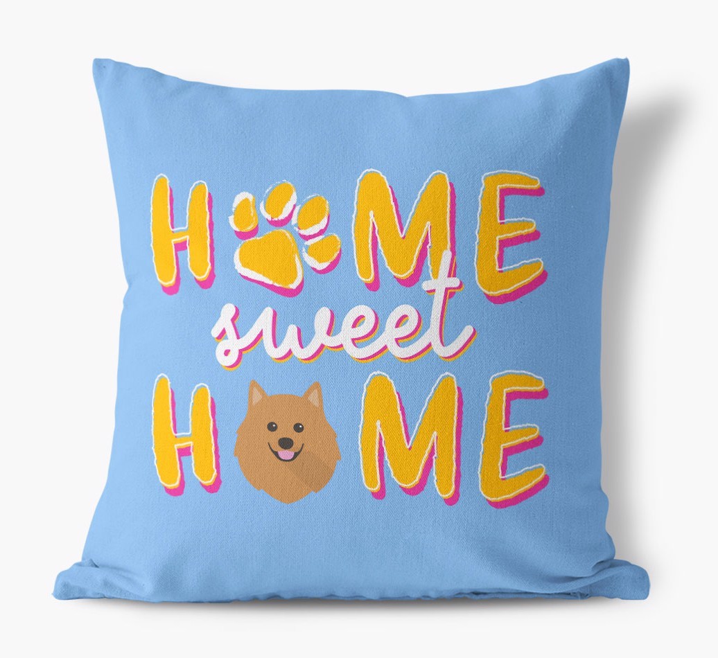 Home Sweet Home: Personalised {breedFullName} Canvas Cushion