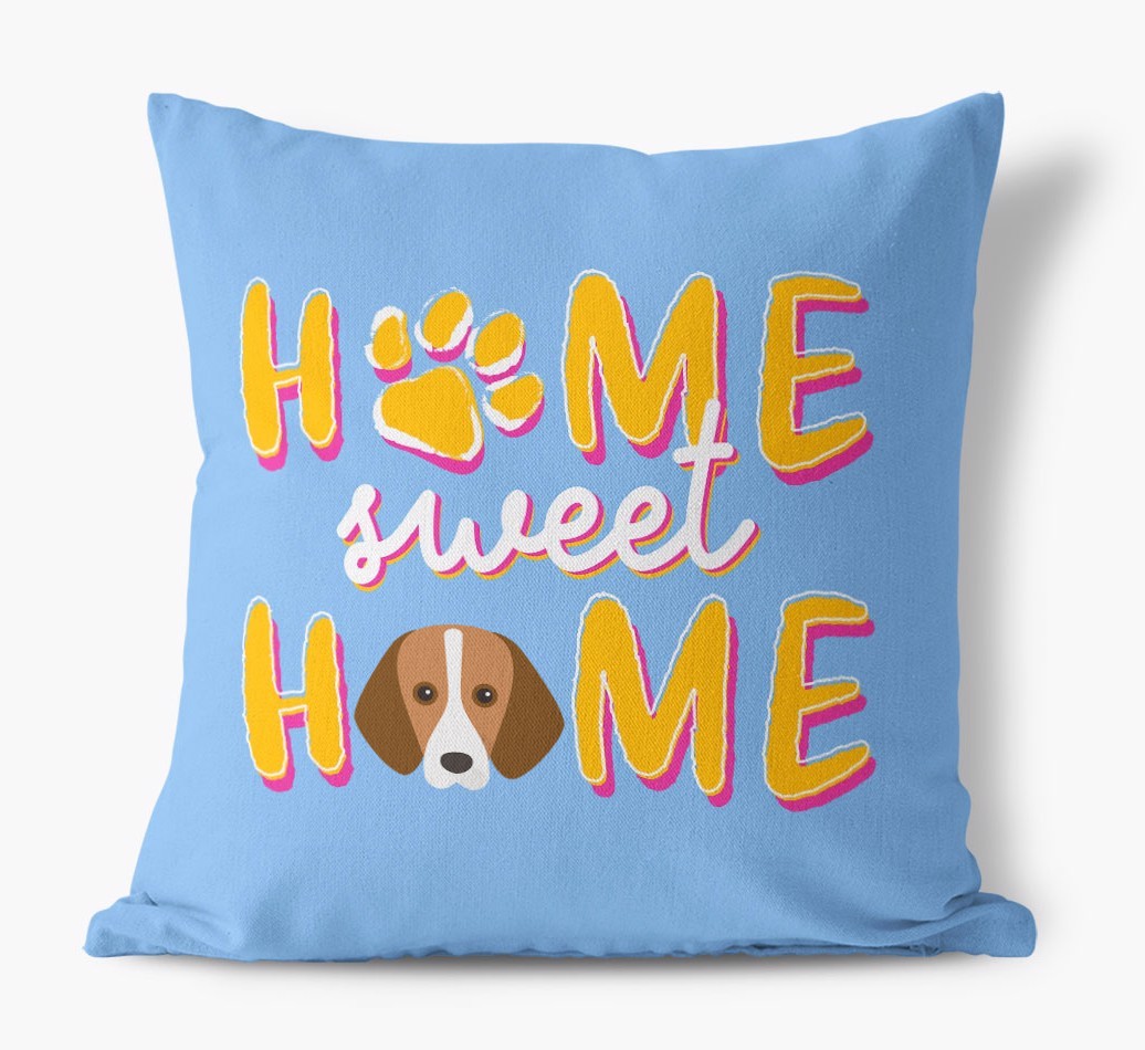 Home Sweet Home: Personalised {breedFullName} Canvas Cushion
