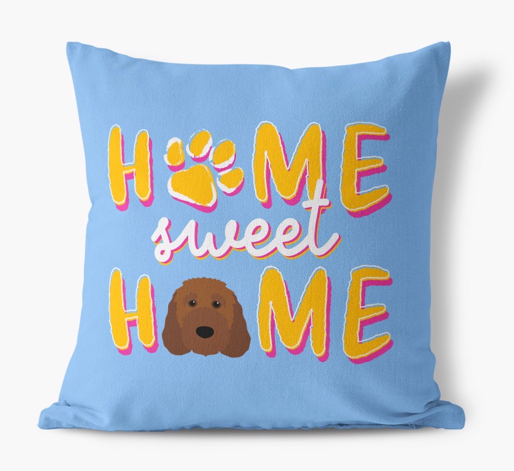 Home Sweet Home: Personalised {breedFullName} Canvas Cushion