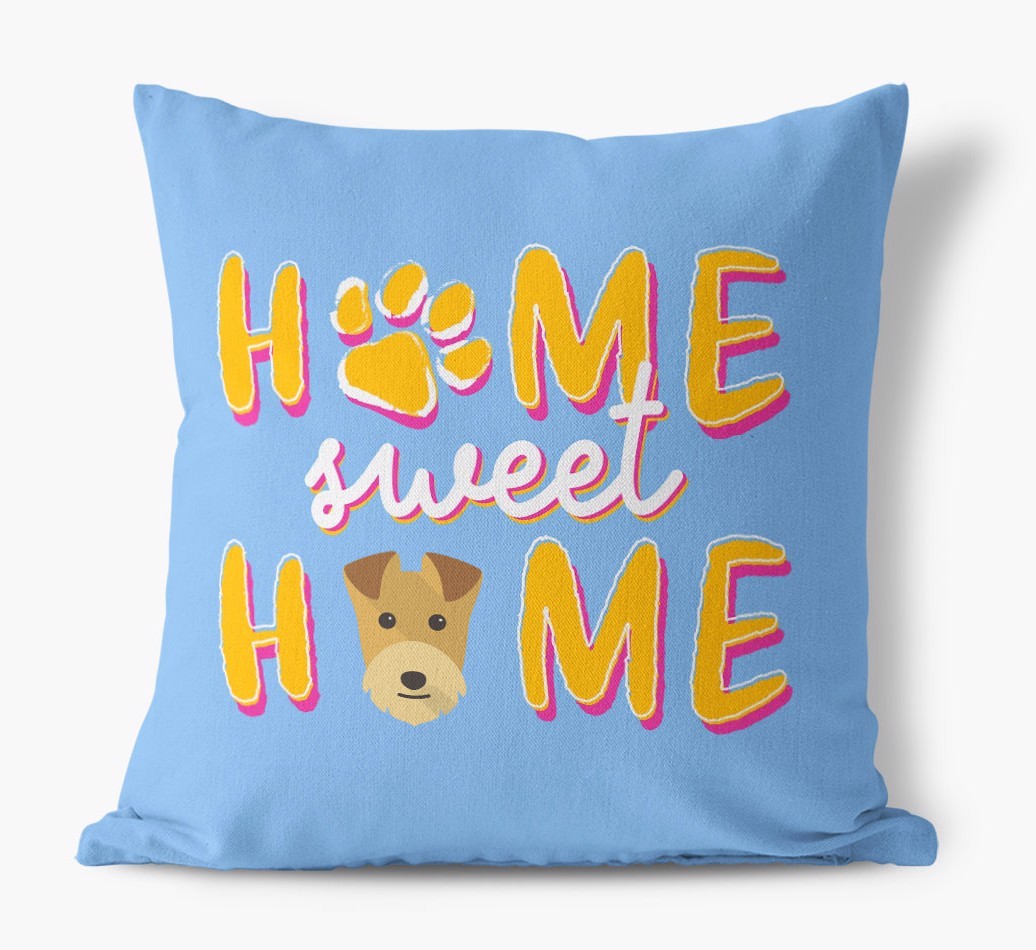 Home Sweet Home: Personalised {breedFullName} Canvas Cushion