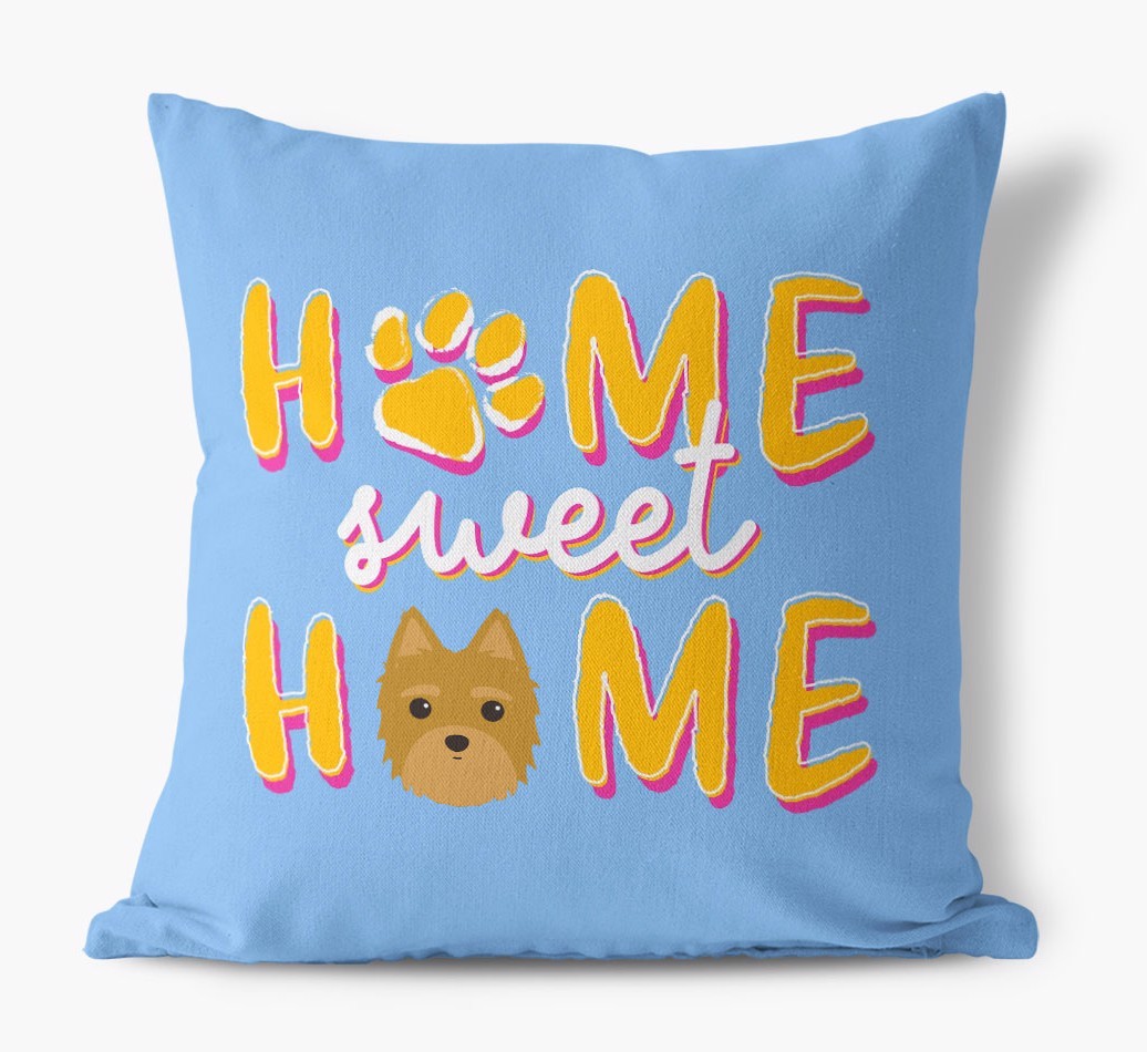 Home Sweet Home: Personalised {breedFullName} Canvas Cushion